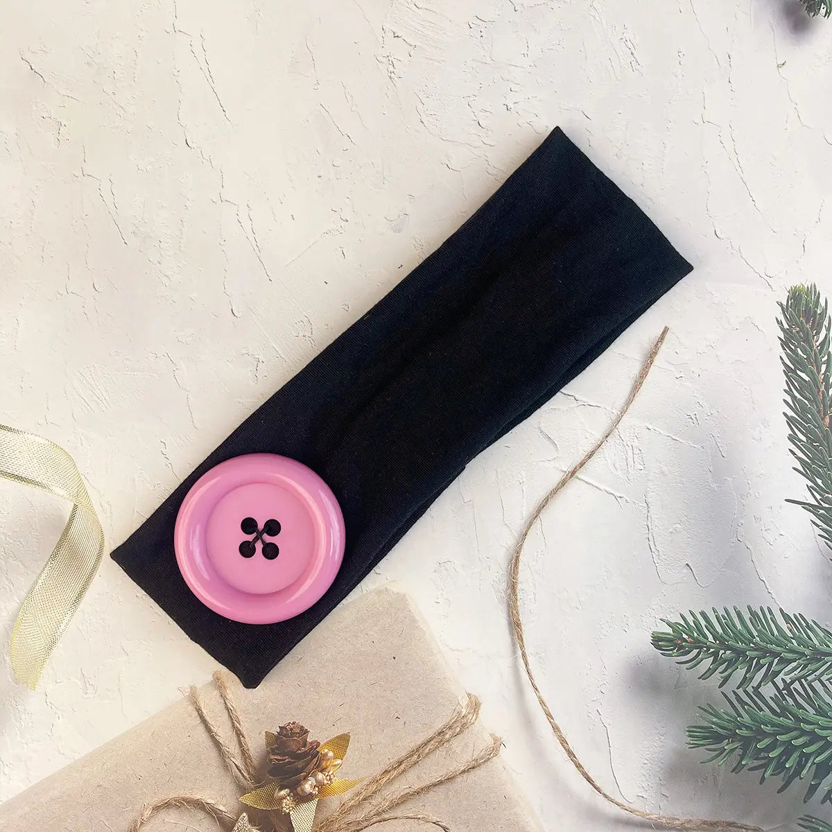 Summer Colorful Large Button Wave Dot Wide Elastic Headband for Women, Korean Ins Y2K Retro Blogger Same Style Trendy Cool Daily Hair Accessories