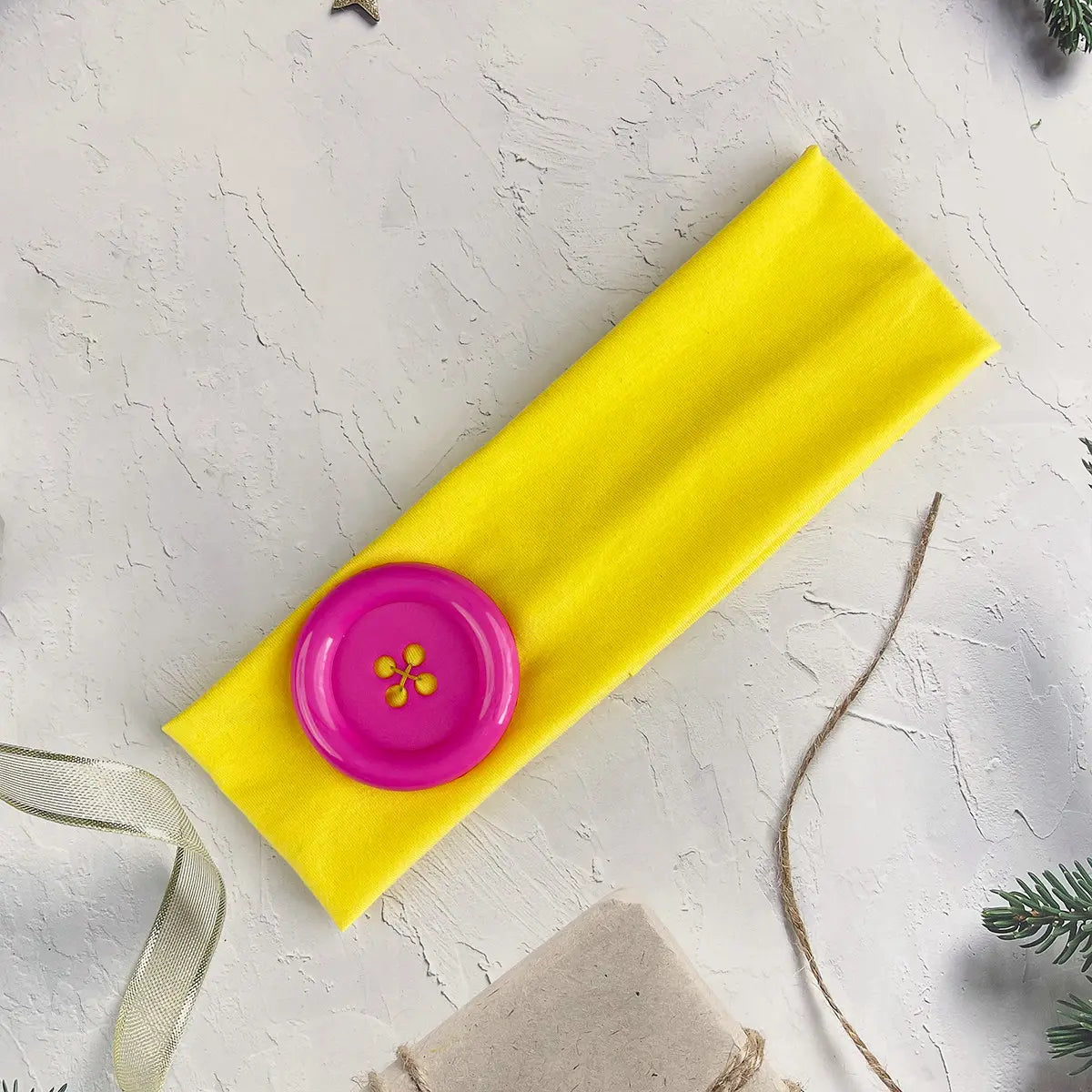 Summer Colorful Large Button Wave Dot Wide Elastic Headband for Women, Korean Ins Y2K Retro Blogger Same Style Trendy Cool Daily Hair Accessories