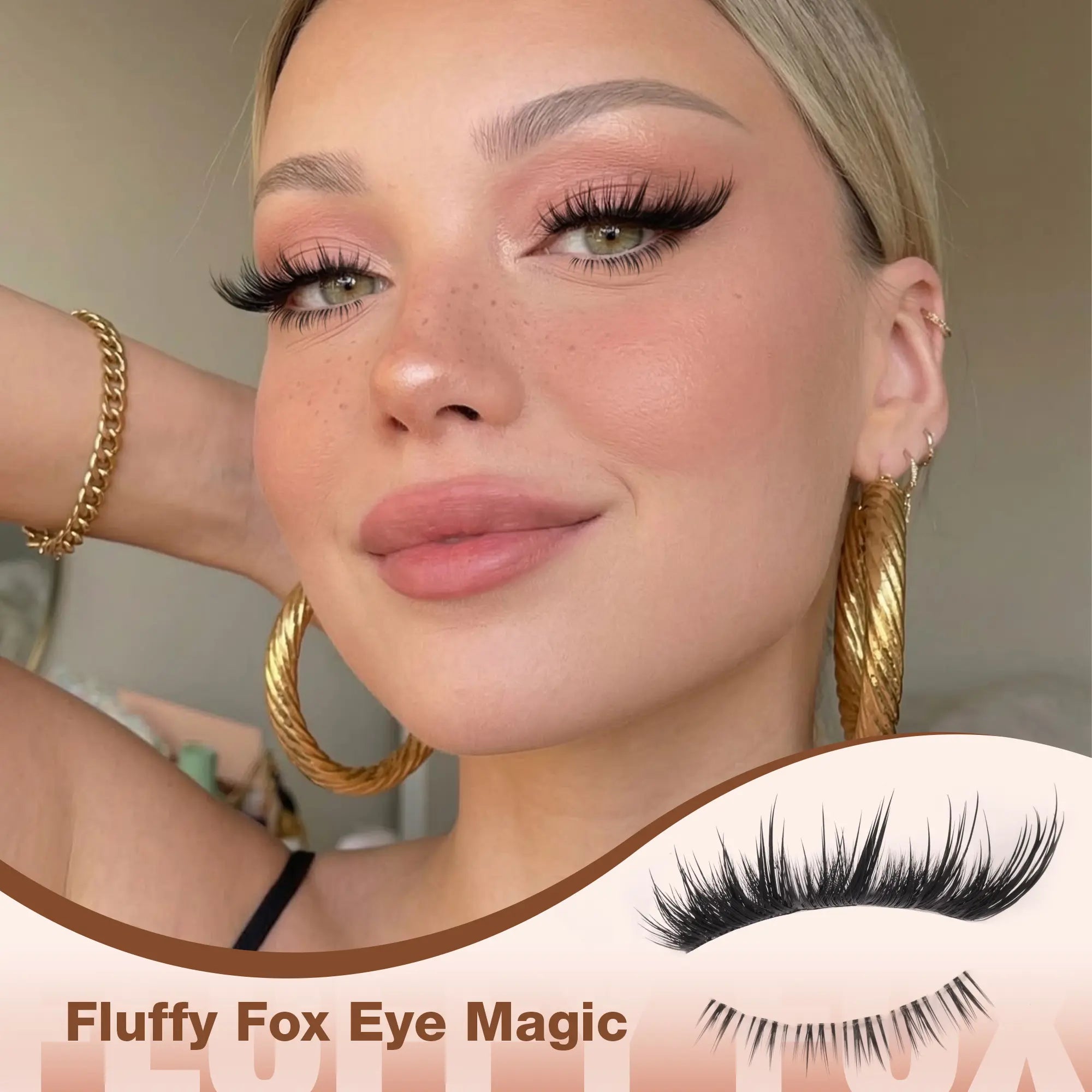 Focipeysa Fluffy Foxtail Lash Clusters | LC Curl Fox Eye Lash Clusters | Natural, Wispy, Ultra-Dense | Beginner-Friendly, Get Flawless Salon Extensions at Home| Lash Kit with Bond and Seal, Complements All Makeup Looks